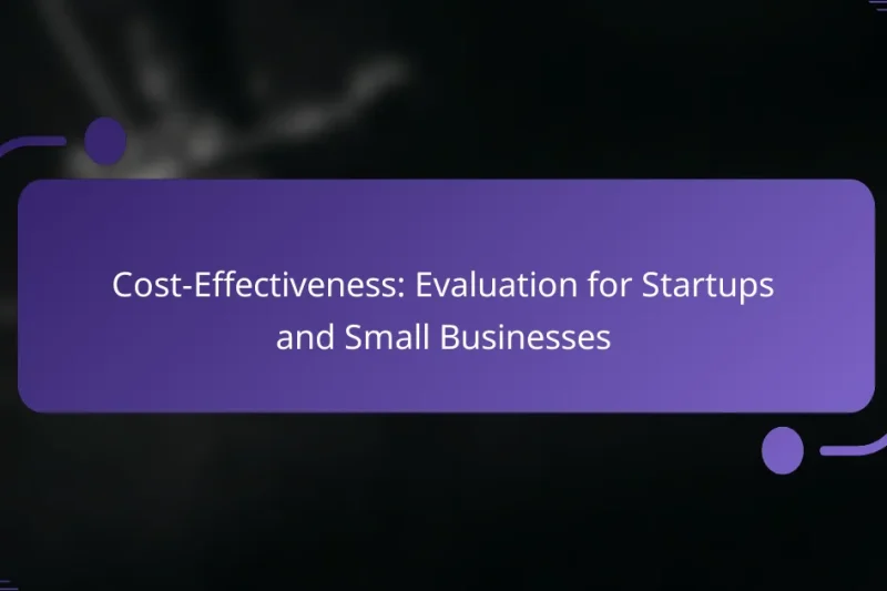 Cost-Effectiveness: Evaluation for Startups and Small Businesses