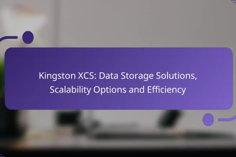 Kingston XCS: Data Storage Solutions, Scalability Options and Efficiency