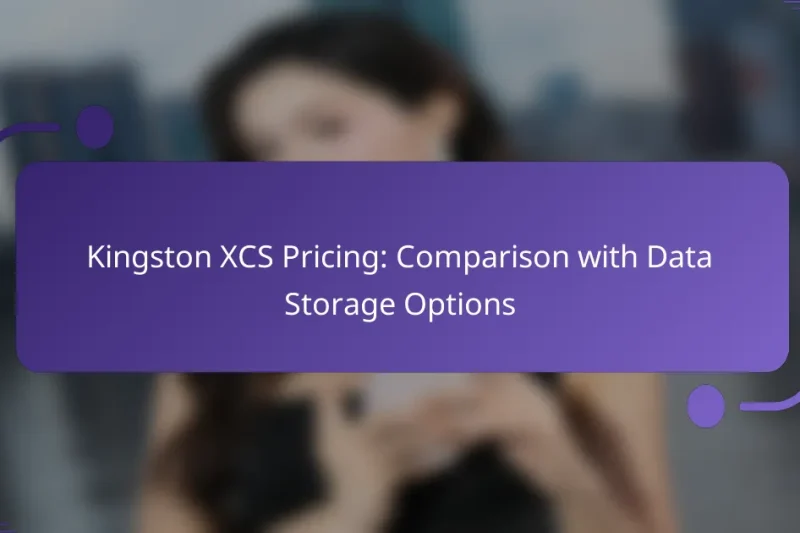 Kingston XCS Pricing: Comparison with Data Storage Options
