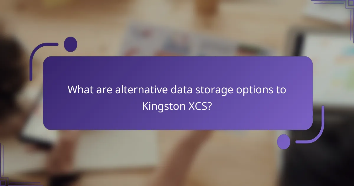 What are alternative data storage options to Kingston XCS?